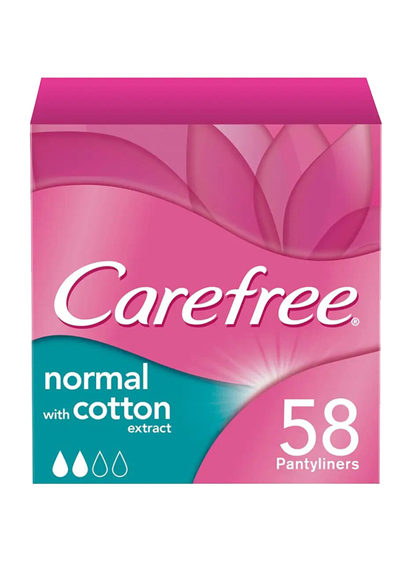 Carefree Cotton Feel Panty Liners, Pack of 58