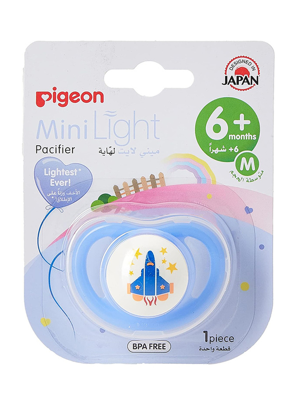 Pigeon Minilight Baby Boy Pacifier, Medium, Blue
