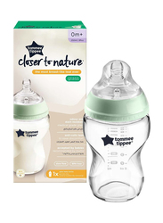 Tommee Tippee Closer To Nature Glass Bottle, 250ml, Clear