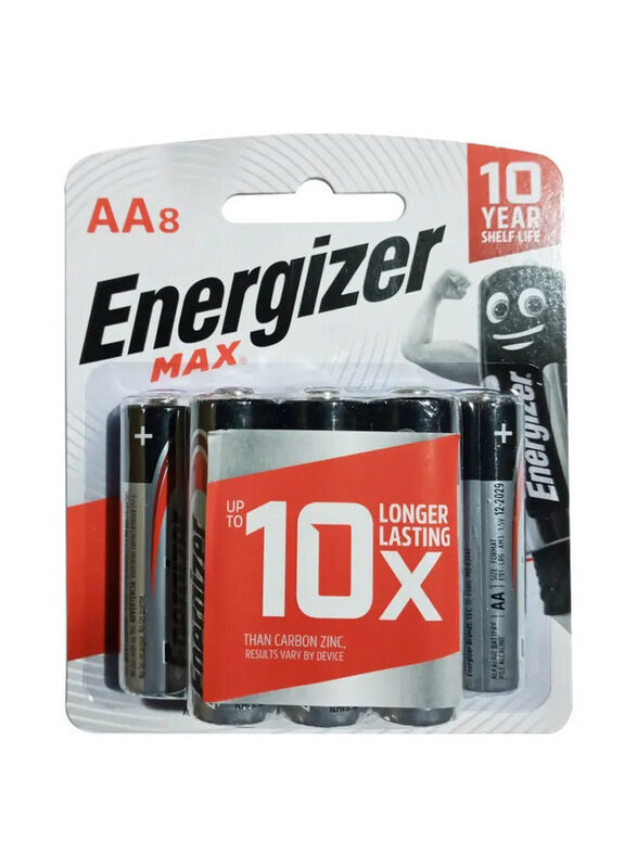 

Energizer Max AA8 10X Long Lasting Battery - 5 Pieces