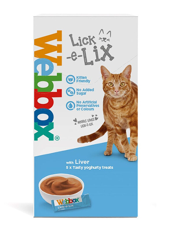 

Pets Choice Webbox Lick-e-Lix Cream Liver Cat Treat, 5 Pieces, 75g