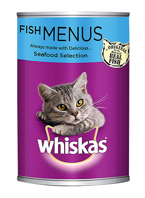 

Whiskas Fish Menus Seafood Selection Wet Cat Food, 400 grams