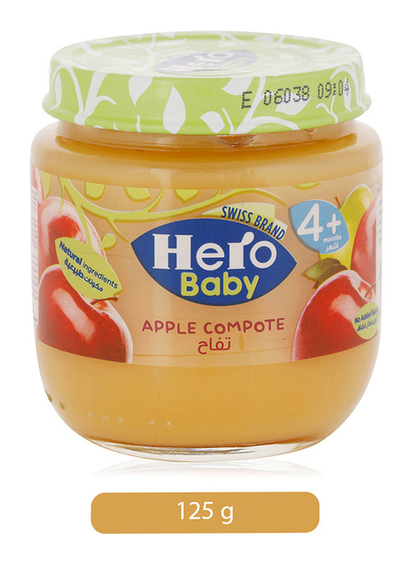 Hero Baby Apple Compote Jar, 125g
