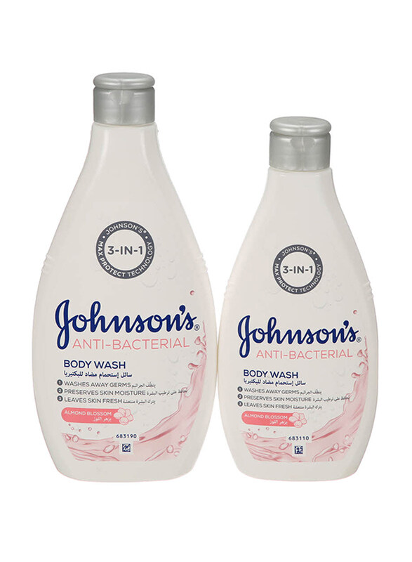 

Johnson's Anti Bacterial Body Wash, 400ml+250ml