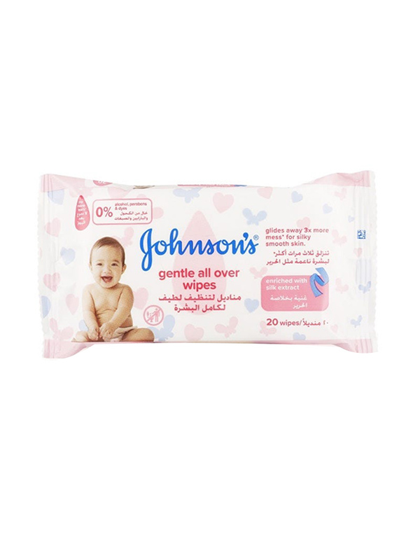 Johnson's 20 Sheets Gentle All Over Wipes for Baby