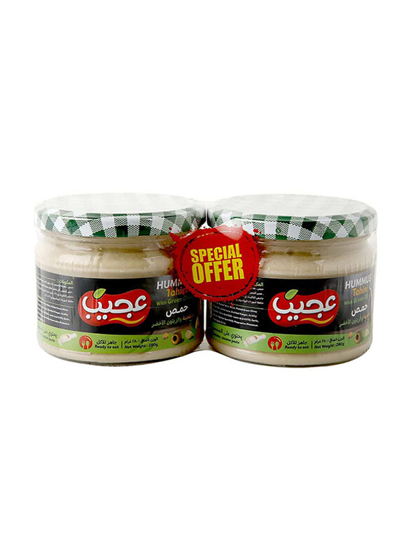 

Ajeeb Hummus With Green Olives, 2 x 280g