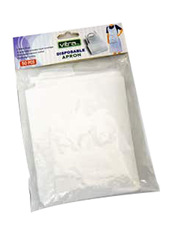 

Vitra Plus Disposable Apron, 50 Pieces, White