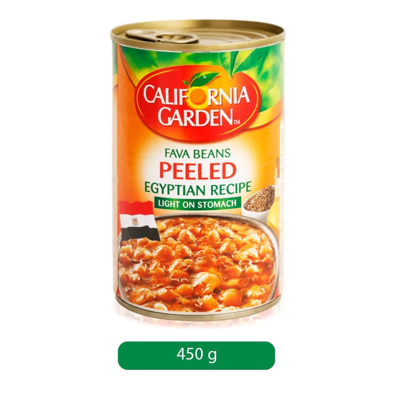 California Garden Canned Peeled Fava Beans Egyptian Recipe, 450g