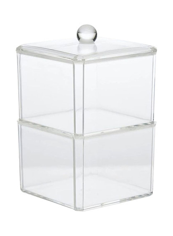 Harmony Cosmetic Holder, 9.3 x 9.3 x 15.5, Clear