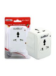 Suntech 1-Way Universal Power Extension Socket Adapter, 3250W, White