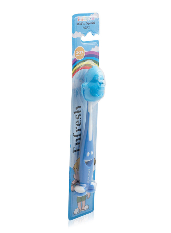 إنفريش فرشاة أسنان بشعيرات ناعمة للأطفال، قطعة واحدة، أزرق