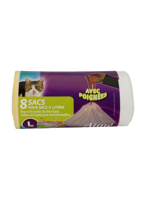 

Aime Cat Litter Bag Roll, 8 Pieces, White