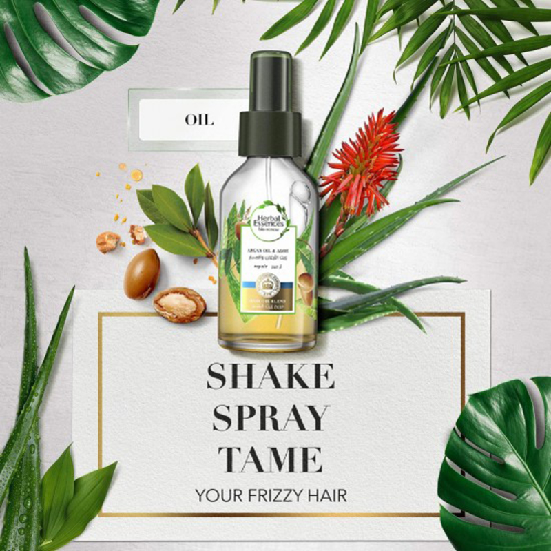 Herbal Essences Argan Oil And Aloe Hair Oil for All Hair Types, 100ml