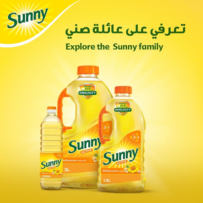 Sunny Sun Active Blended Sunflower Oil, 2 x 1.5 Liters + 750ml