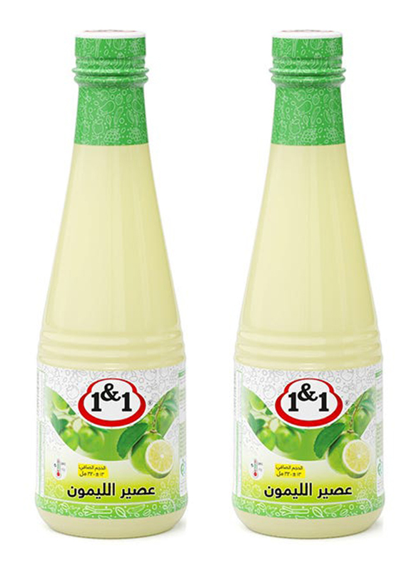 1&1 Lime Juice, 2 x 320ml