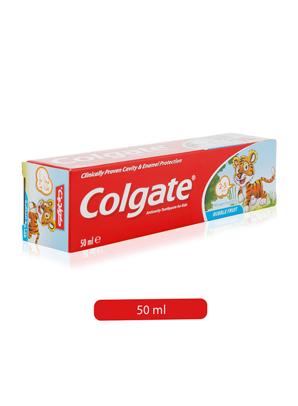 Colgate 50ml Bubble Fruit Anticavity Toothpaste for Toddler (2-5 Years)
