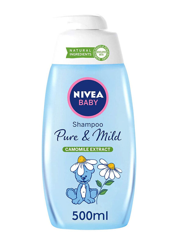 

Nivea 2-Piece 500ml + 200 ml Pure & Mild Camomile Extract Shampoo for Babies