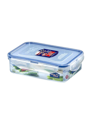 Lock & Lock Rectangular Food Container, HPL815, 550ml, Clear/Blue