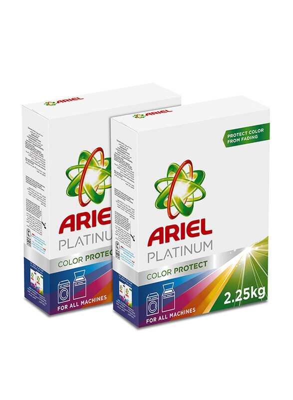 

Ariel Platinum Color Protect Laundry Powder Detergent, 2 x 2.25 Kg