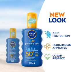 Nivea 200ml Sun Kids Spray Protect & Care Moisturizing SPF50+ for Kids