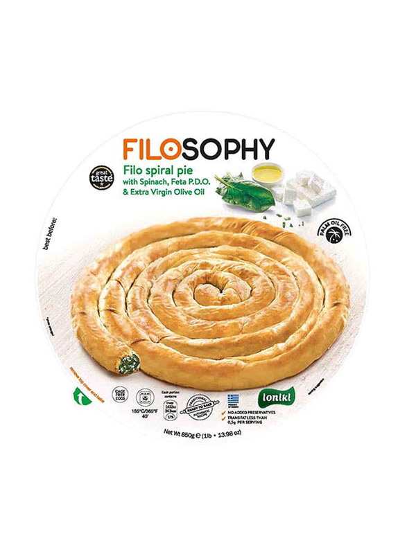 Filosophy Filo Spiral Pie With Feta & Spinach, 850g