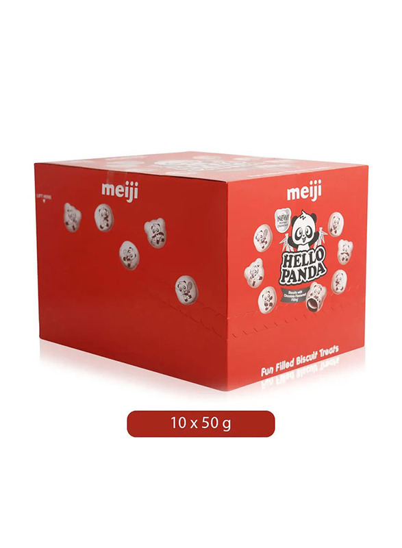 Meiji Hello Panda Biscuits with Chocolate Flavored Filling - 10 Boxes