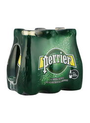 Perrier Carbonated Natural Mineral Water, 6 x 200ml