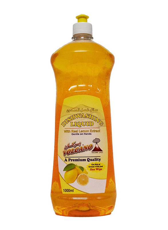 Volcano Lemon Dishwash Liquid, 1 Liter