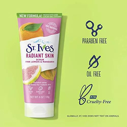 St. Ives Radiant Skin Face Scrub with Pink Lemon and Mandarin Orange, 6oz