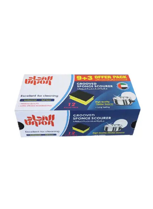 

Union Grooved Sponge Scourers, 12 Pieces