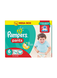 Pampers Pants, Size 6, Extra Large, 16+ Kg, Mega Box, 76 Count