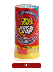 Bazooka Push Pop Triple Power Candy, 34g