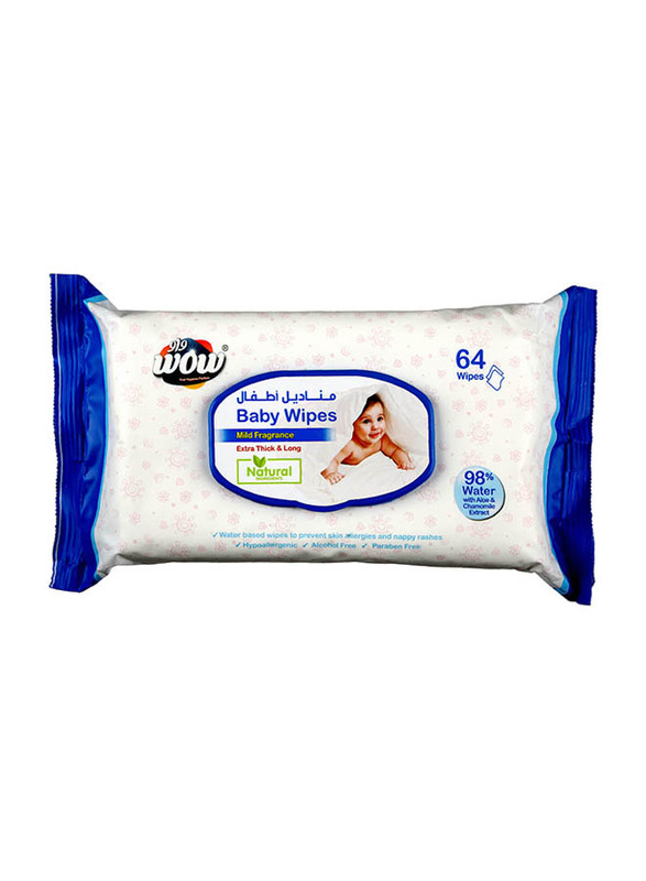 Wow 64 Wipes Mild Fragrance Wet Wipes for Baby