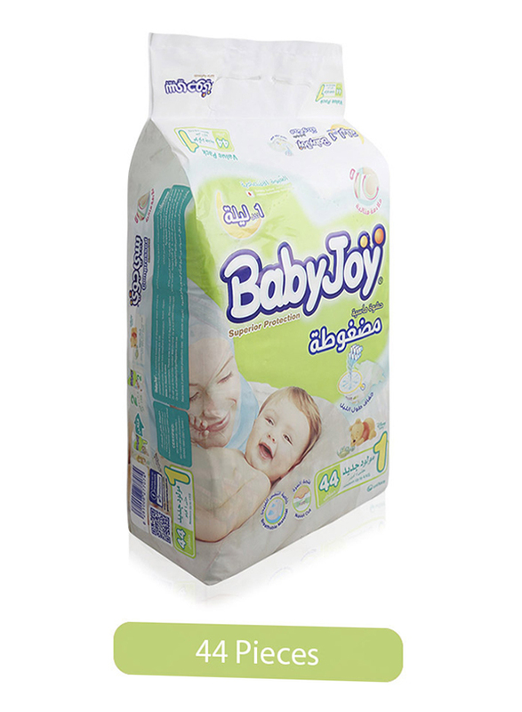 Baby Joy VP Diapers, Size 1, Newborn, Up to 4 kg, 44 Count