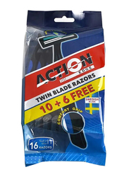 Action Blades Twin Blades Razors, 16 Pieces