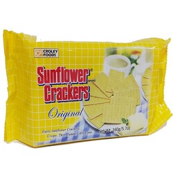 Croley Foods Sunflower Crackers Plain, 160g