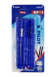 Pilot 20-Piece BP-1 Ball Point Pen, Blue