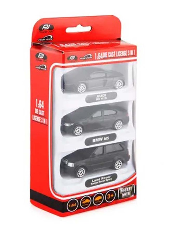 Power Joy 1:64 Die Cast License 3-in 1 Cars, 3+ Years, 3 Pieces