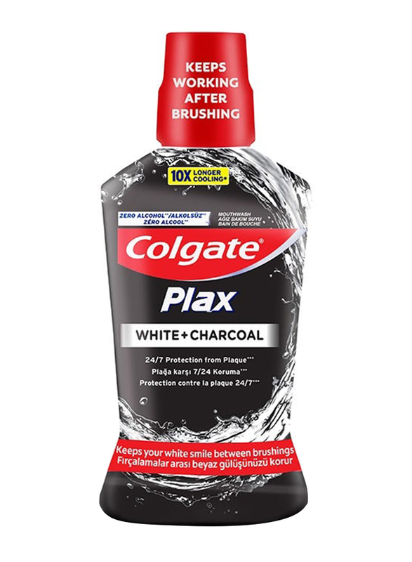 Colgate Plax White and Charcoal Mouthwash - 500 ml