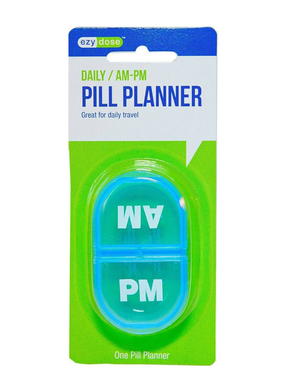 Ezy Dose AM/PM Pill Reminder Medicine Box, Assorted