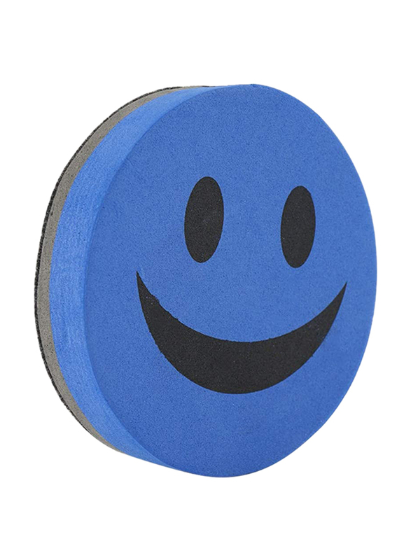 The Bookshop Smiley White Board Duster, Blue