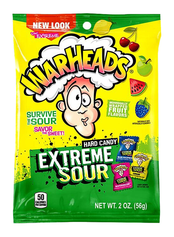 

Warheads Extreme Sour Hard Candy, 56g