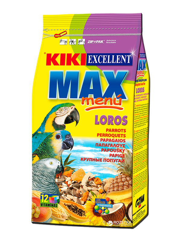 Kiki Excellent Max Menu Loros Dry Parrot Food, 800 grams