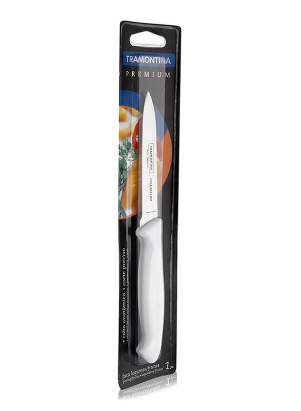 

Tramontina 4-inch Premium Stainless Steel Paring Knife, 24470184, Silver/White