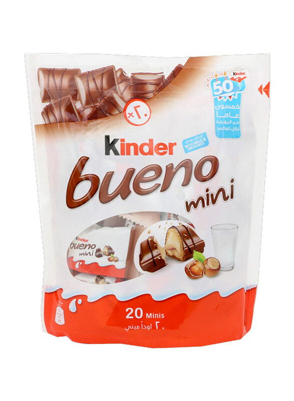 

Kinder Bueno Mini with Milk & Hazelnut Chocolate, 20 Pieces, 108g