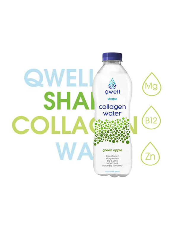 Qwell Shape Green Apple Collagen Water, 500ml