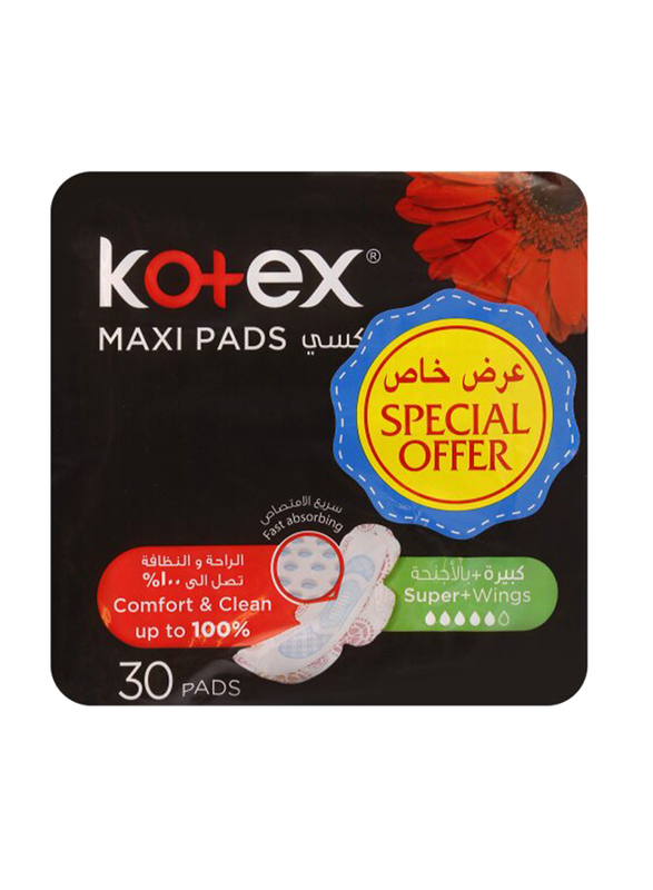 

Kotex Maxi Slim Super Wings, 30 Pieces