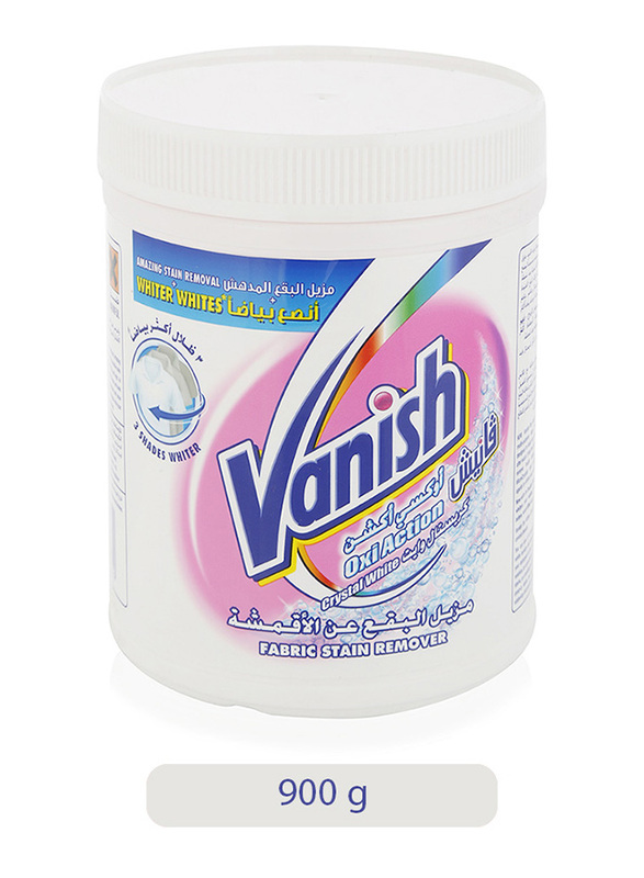 Vanish Oxi Action Crystal Whites Powder Stain Remover, 900g