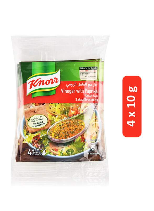 

Knorr Vinegar with Paprika Salad Seasoning, 4 x 10 g