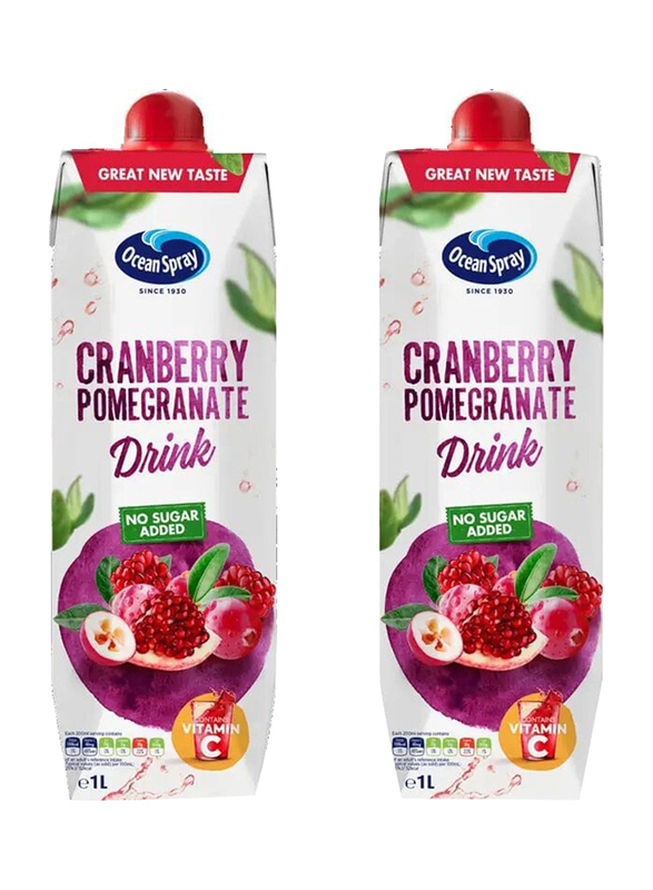 Ocean Spray Cranberry Pomegranat Juicedual, 2 x 1 Liter